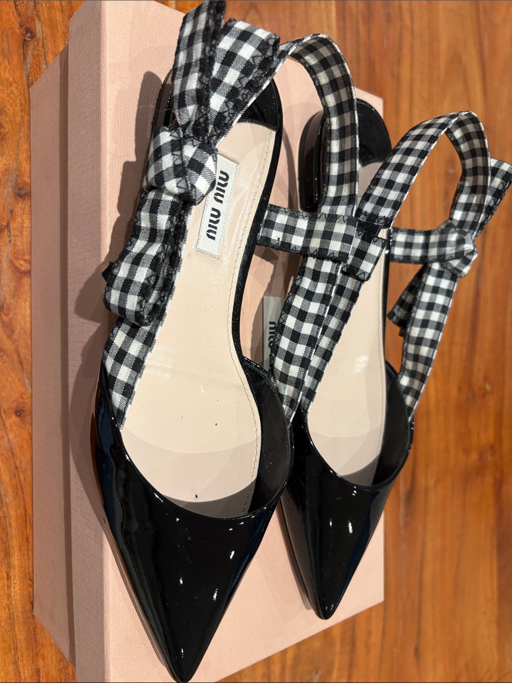 Miu Miu Calzature Donna patent sling back